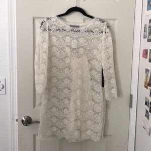 Ivory Lace Dress with Slip Dress underneath